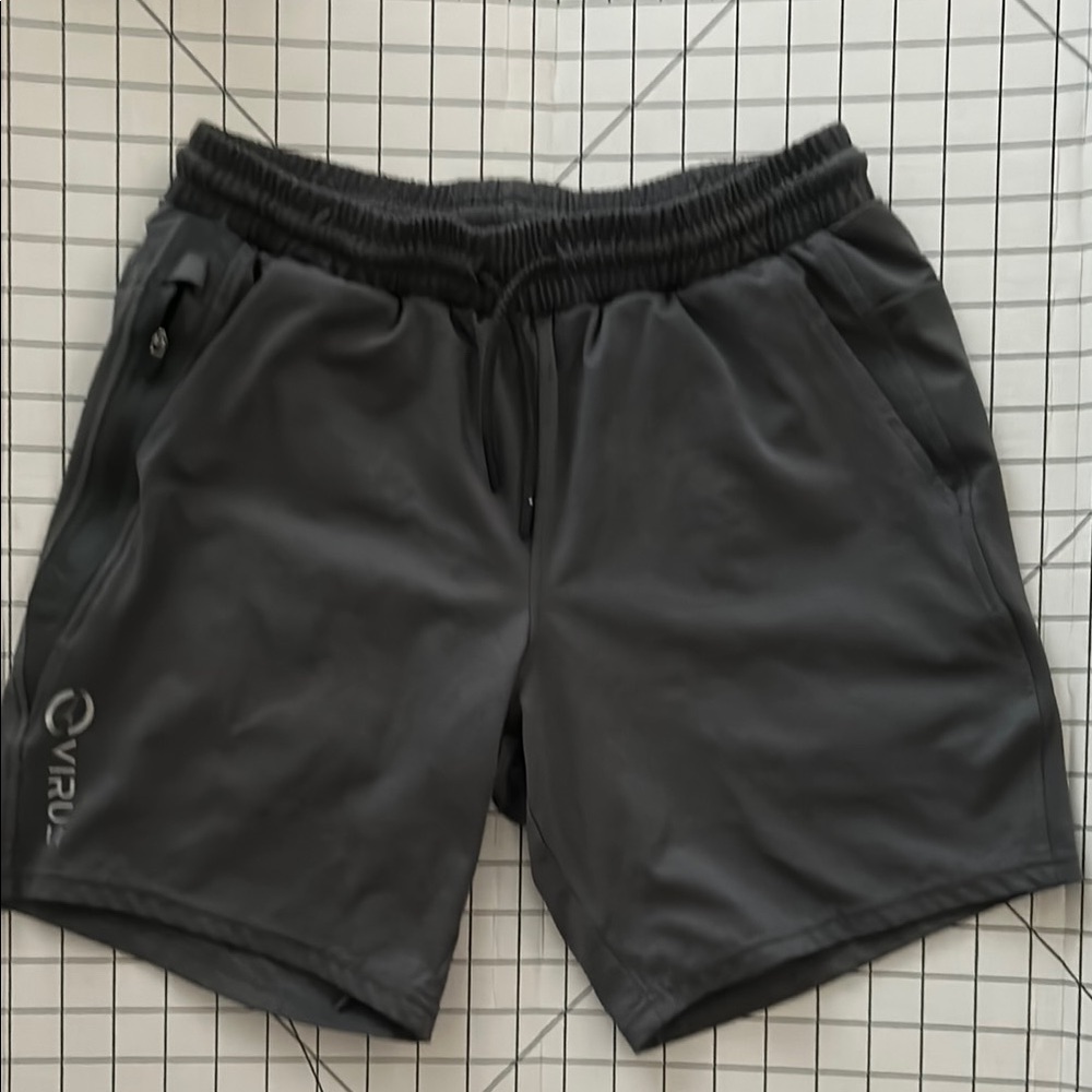 Virus Men's Gray Athletic Shorts
